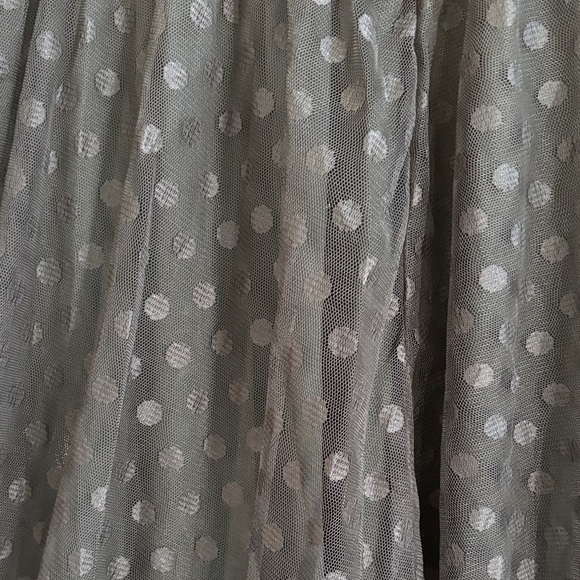 Elegant long Black mesh Polka Dot Skirt - Picture 2 of 3